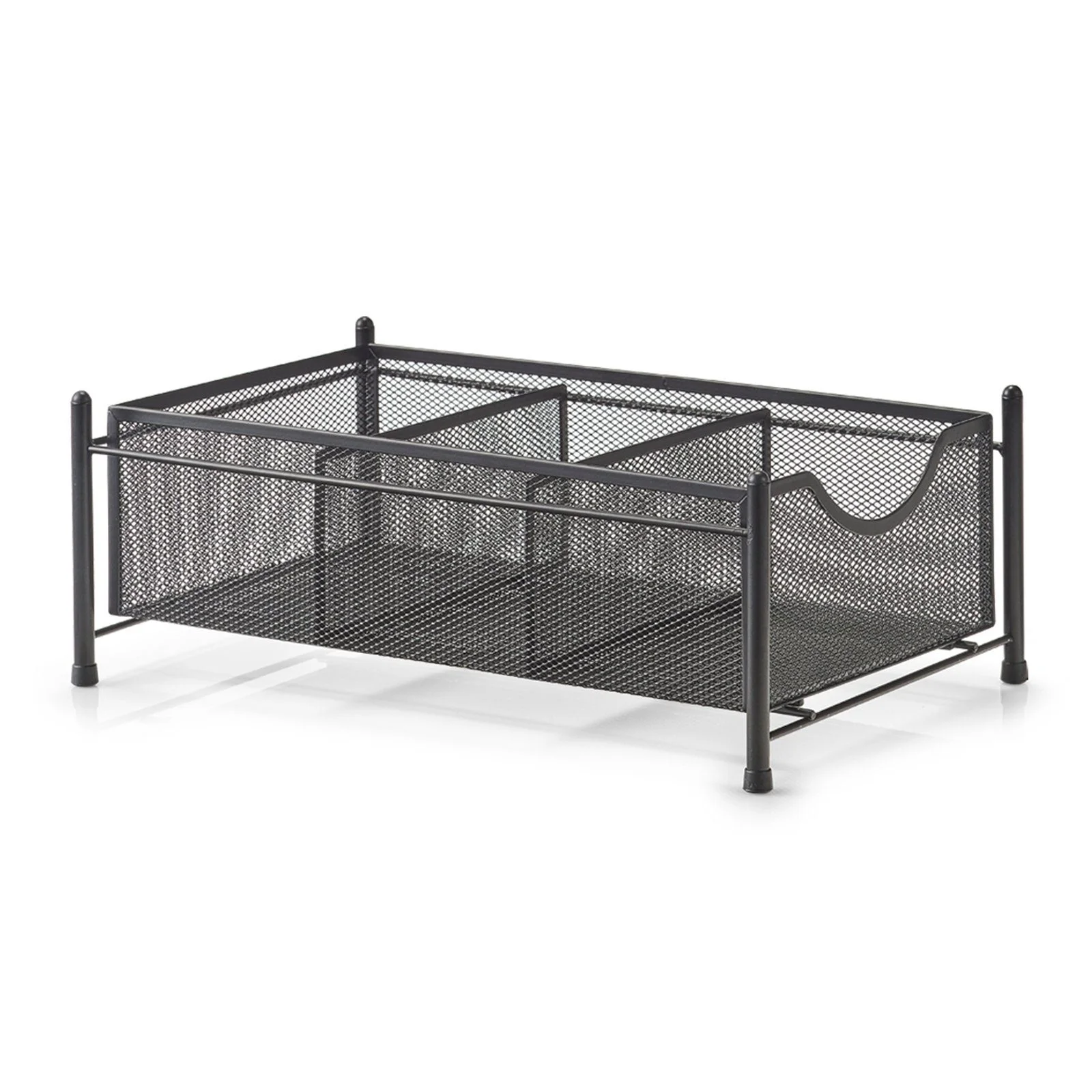 Schreibtisch-Organizer Mesh – Metall, Schwarz
